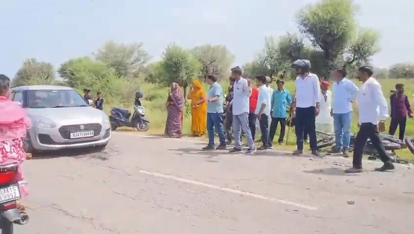 रेनवाल-हरसोली मोड़ पर दो गाड़ियों की आमने-सामने भिड़ंत, एक घायल